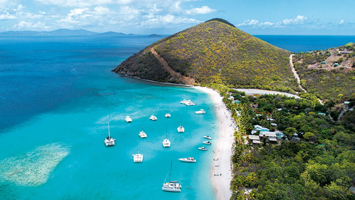 Tortola’s inviting coastline